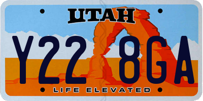 UT license plate Y228GA