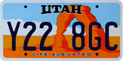UT license plate Y228GC