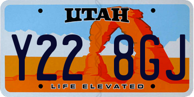UT license plate Y228GJ