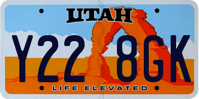 UT license plate Y228GK