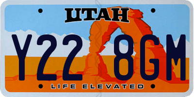 UT license plate Y228GM