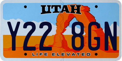 UT license plate Y228GN