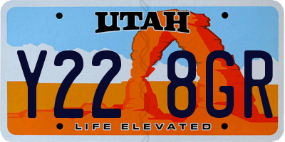 UT license plate Y228GR