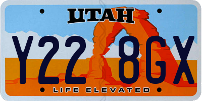 UT license plate Y228GX