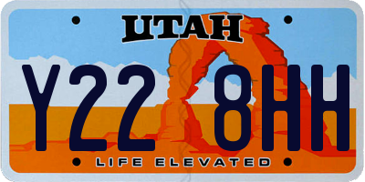 UT license plate Y228HH