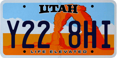 UT license plate Y228HI