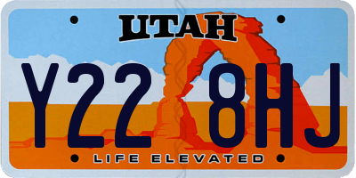 UT license plate Y228HJ