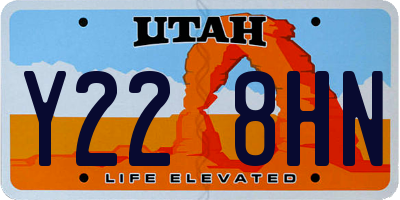 UT license plate Y228HN