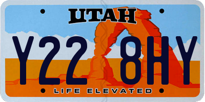 UT license plate Y228HY