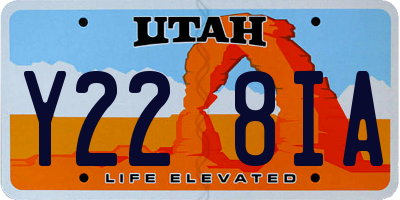 UT license plate Y228IA