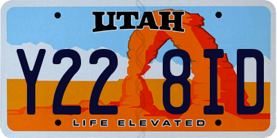 UT license plate Y228ID