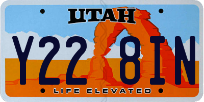 UT license plate Y228IN
