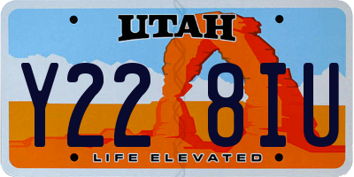 UT license plate Y228IU