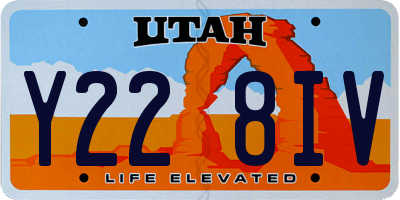 UT license plate Y228IV