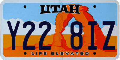UT license plate Y228IZ