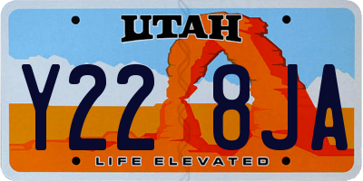 UT license plate Y228JA