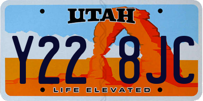 UT license plate Y228JC