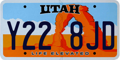 UT license plate Y228JD