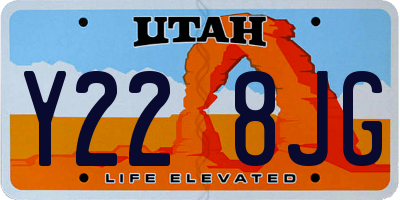 UT license plate Y228JG
