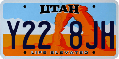 UT license plate Y228JH