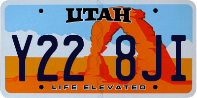 UT license plate Y228JI