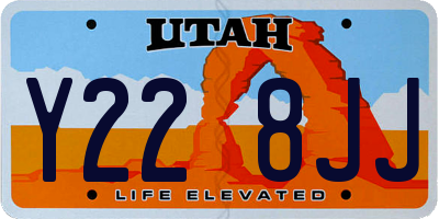 UT license plate Y228JJ