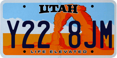 UT license plate Y228JM