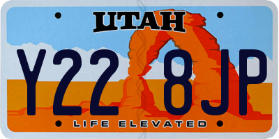 UT license plate Y228JP