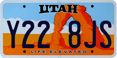 UT license plate Y228JS