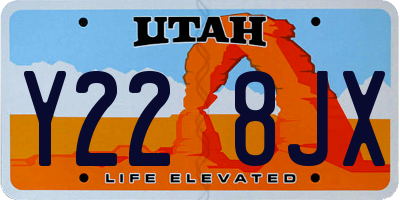 UT license plate Y228JX