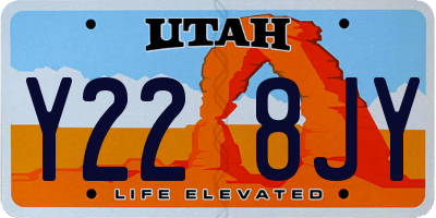 UT license plate Y228JY