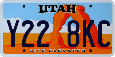 UT license plate Y228KC