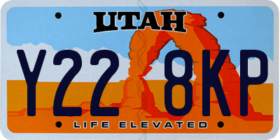 UT license plate Y228KP