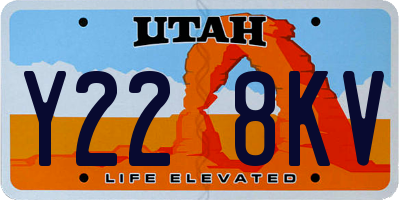 UT license plate Y228KV