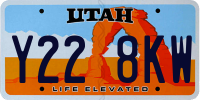 UT license plate Y228KW
