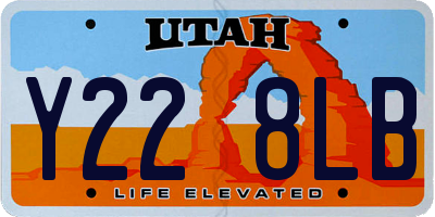 UT license plate Y228LB