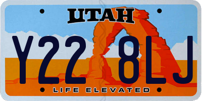 UT license plate Y228LJ