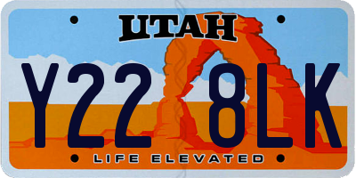 UT license plate Y228LK