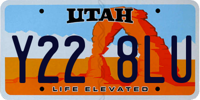 UT license plate Y228LU