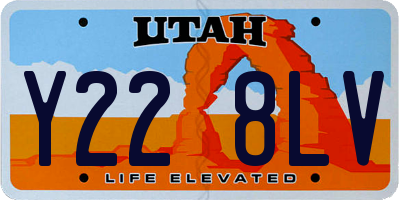 UT license plate Y228LV