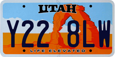 UT license plate Y228LW