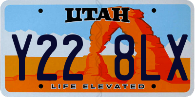 UT license plate Y228LX
