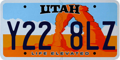 UT license plate Y228LZ