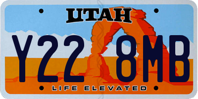 UT license plate Y228MB