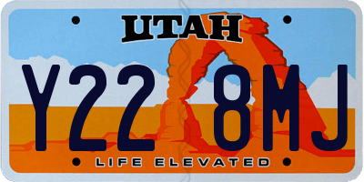 UT license plate Y228MJ