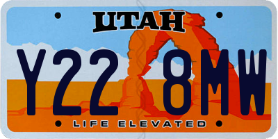 UT license plate Y228MW