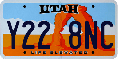 UT license plate Y228NC