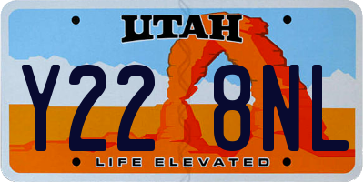 UT license plate Y228NL