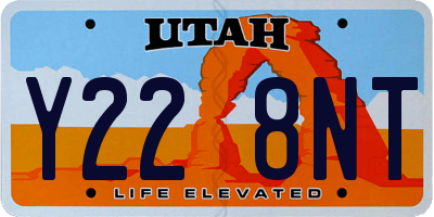 UT license plate Y228NT
