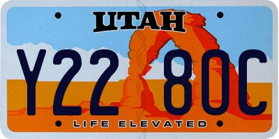 UT license plate Y228OC
